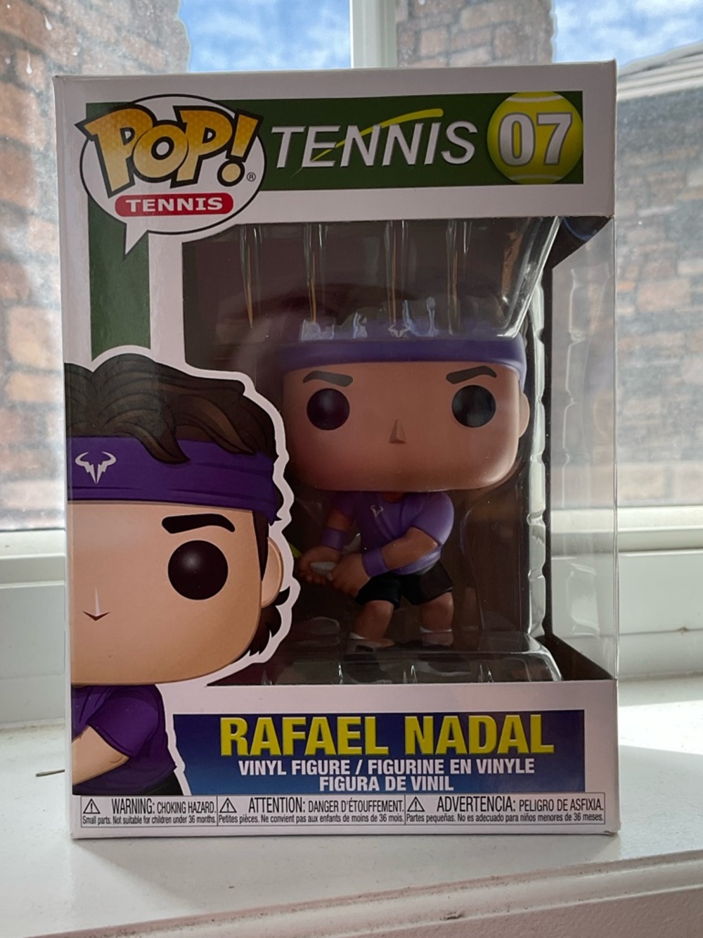Rafael Nadal Pop! tennis Funko box French Open purple Nike Vamos Rafa!